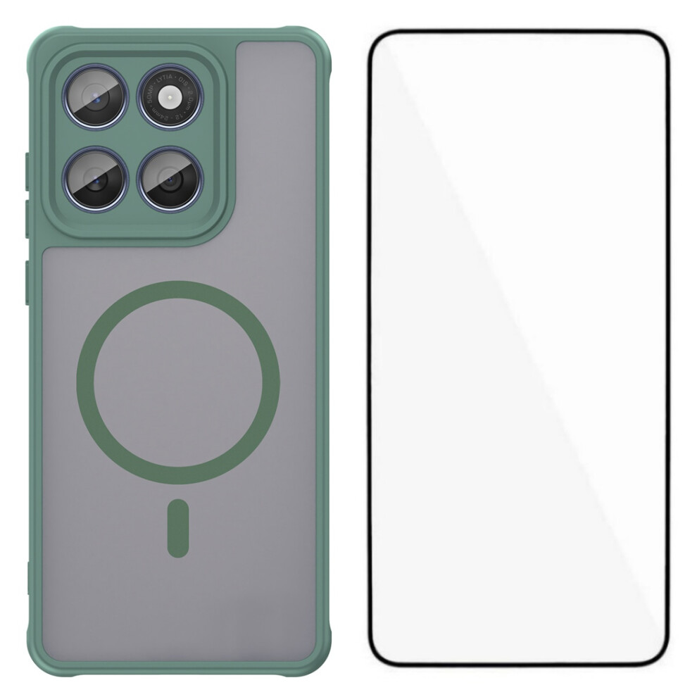 (Green) Wanlonfeng For Motorola Edge 60 5G / Motorola Edge 60 Fusion 5G Magnetic Case With Screen Film Fd Series Skin Touch Tpu Green 6914291000394