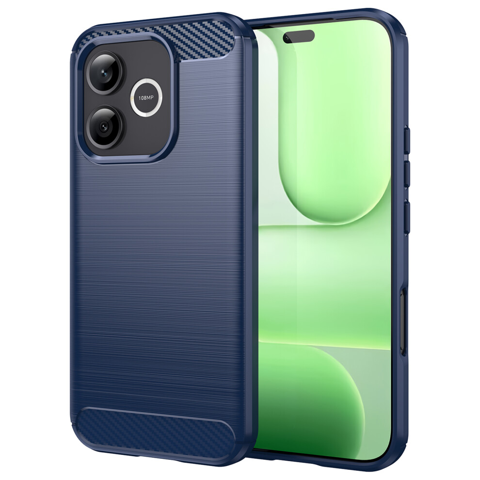(Blue) For Honor 600 Lite 5G Tpu Case Protective Phone Cover Carbon Fiber Texture Brushed Blue 6914294898875