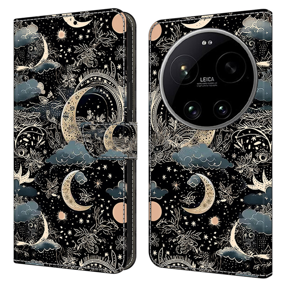 (Moon) Wallet Case For Xiaomi 17 Ultra 5G Pu Leather Phone Cover With Stand 6914295099400