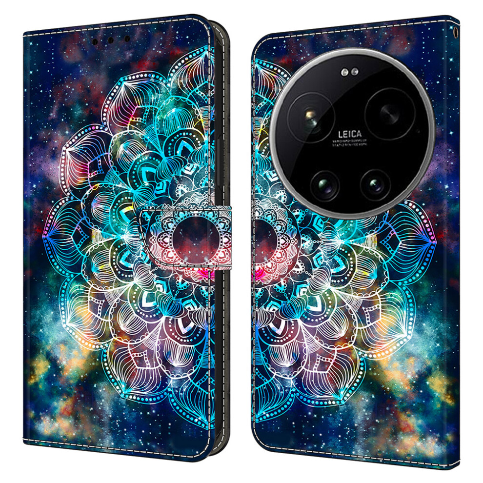 (Gyro Flower) Phone Case For Xiaomi 17 Ultra 5G Pattern Printed Tpu + Pu Leather Flip Cover With Card Slot 6914293206220