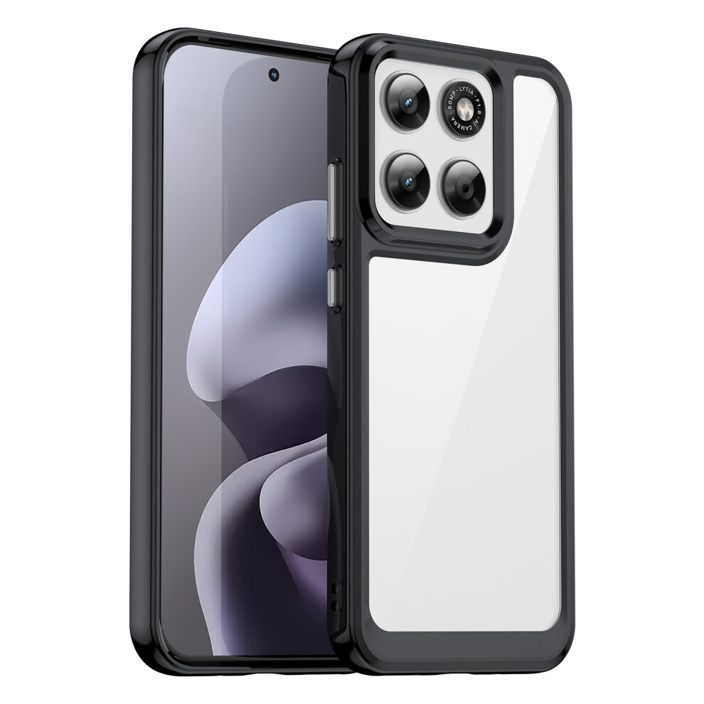 (Black) Phone Case For Motorola Moto G67 5G / G77 5G Tpu + Acrylic Protective Clear Phone Cover Black 6914295865784