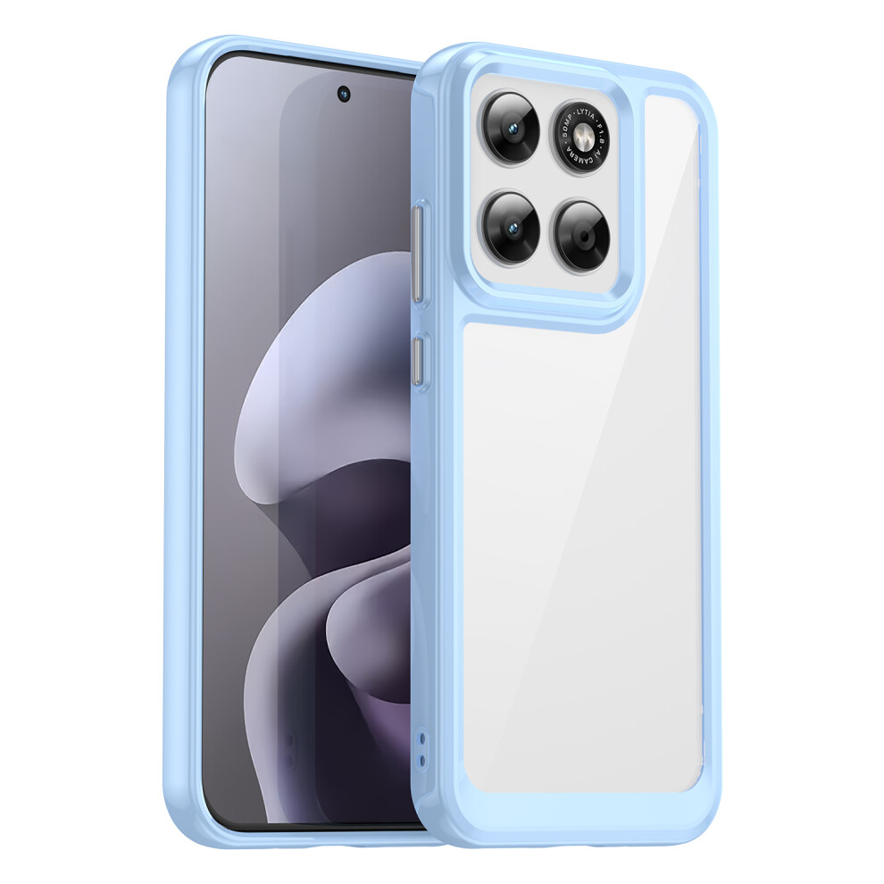 (Blue) Phone Case For Motorola Moto G67 5G / G77 5G Tpu + Acrylic Protective Clear Phone Cover Blue 6914292644160
