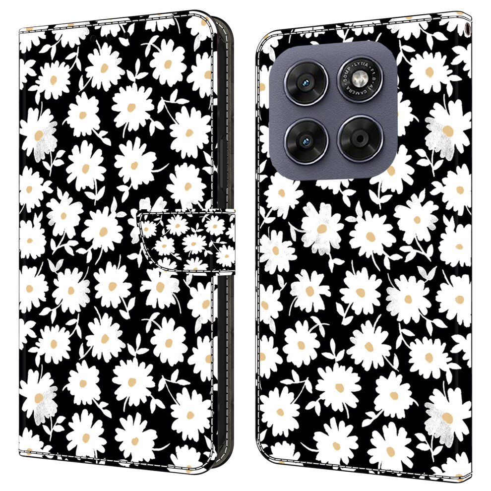 (Floral) Wallet Case For Motorola Moto G67 5G / G77 5G Magnetic Clasp 3D Pattern Leather Phone Cover 6914295003032