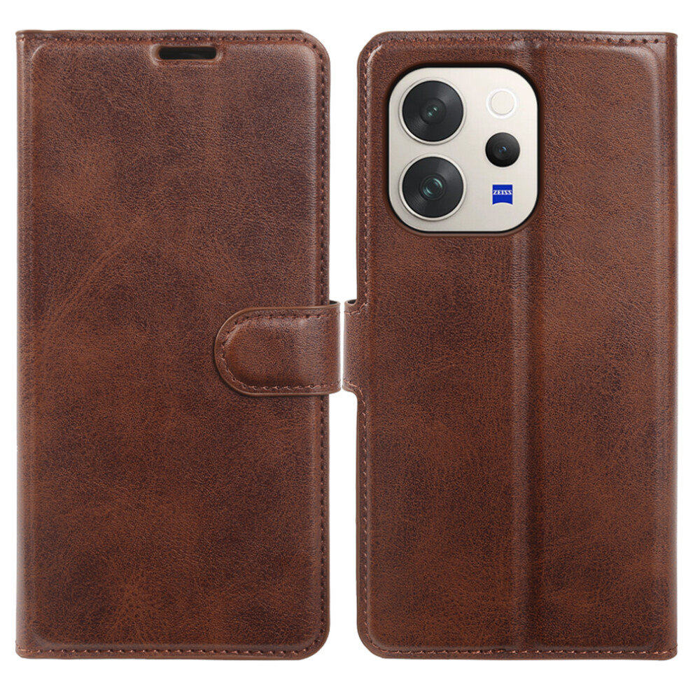 (Brown) For Vivo V70 5G Case Stand Wallet Calf Texture Pu Leather Flip Phone Cover Brown 6914292254246