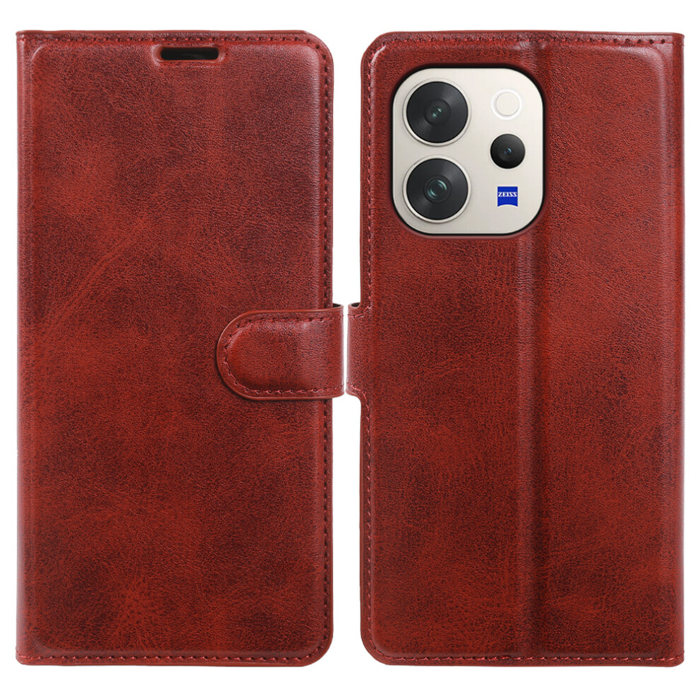 (Red) For Vivo V70 5G Case Stand Wallet Calf Texture Pu Leather Flip Phone Cover Red 6914296519518