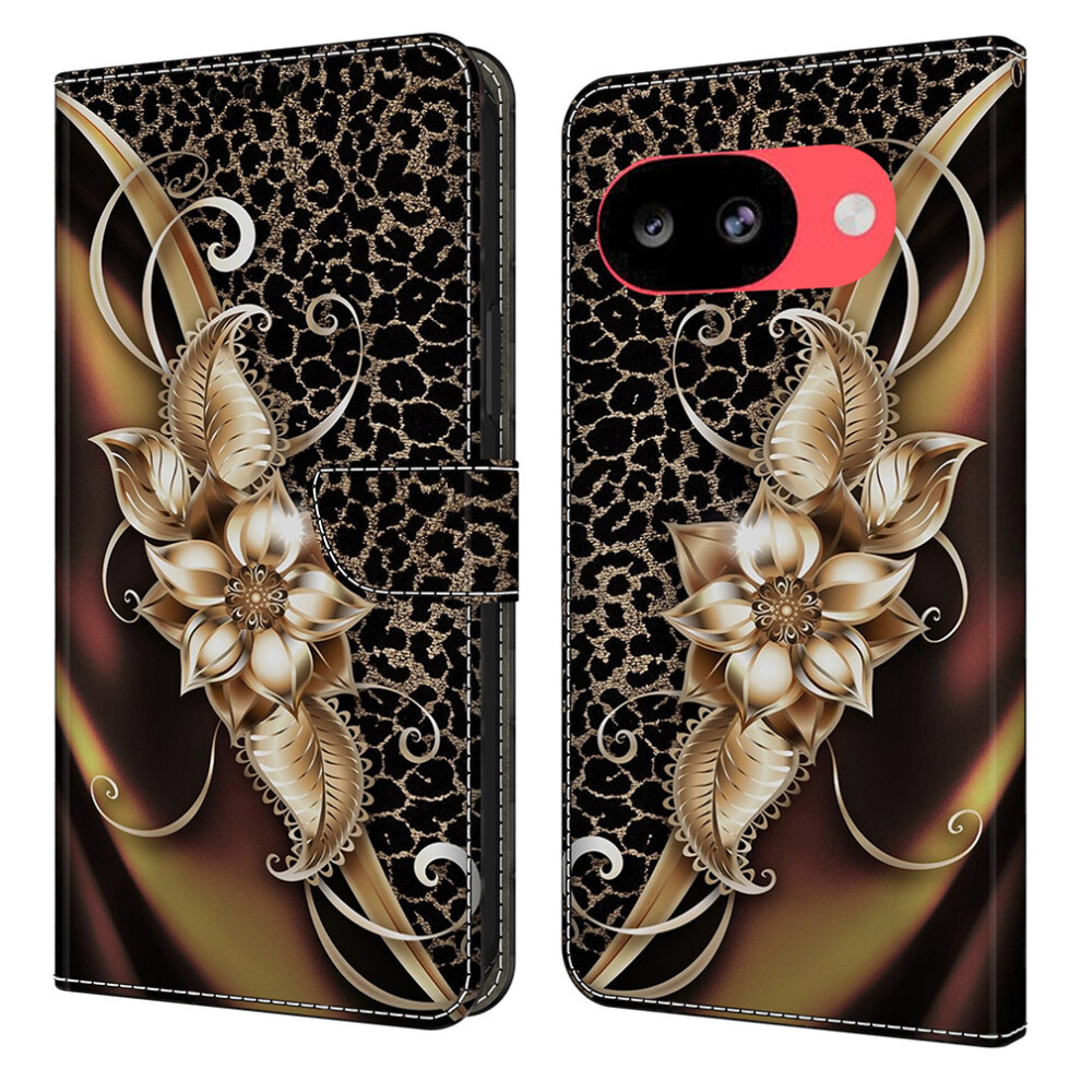 (Metal Flower) Wallet Case For Google Pixel 10A Pu Leather Phone Cover With Stand 6914295332019