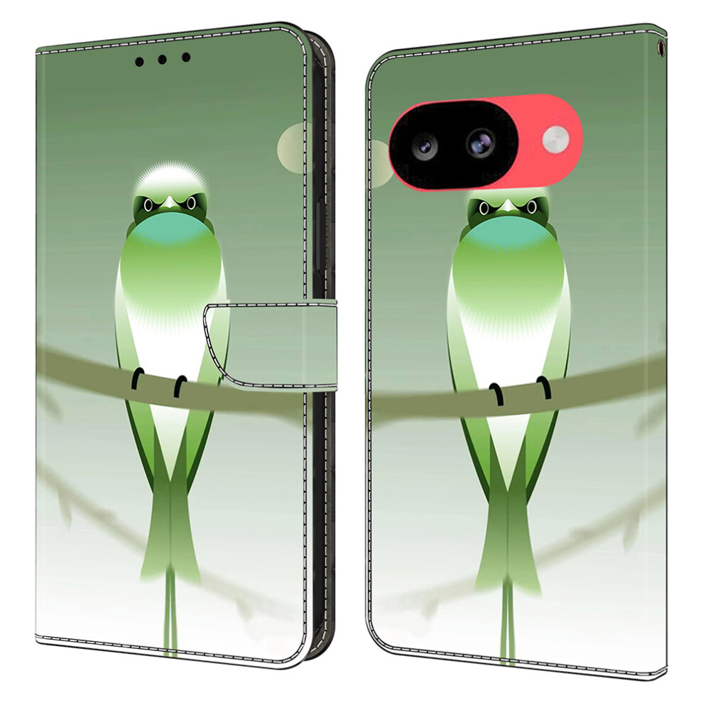 ( Bird) Wallet Case For Google Pixel 10A Pu Leather Phone Cover With Stand Green 6914294480513