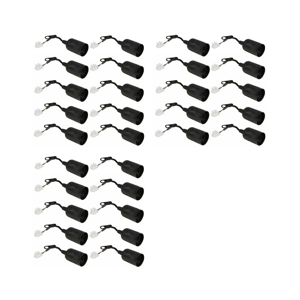 30Pcs E27 Lamp Holder Construction Socket Lamp Holder Diy Construction Site Socket Renovation Socket Lighting Accessorie 4713063224851