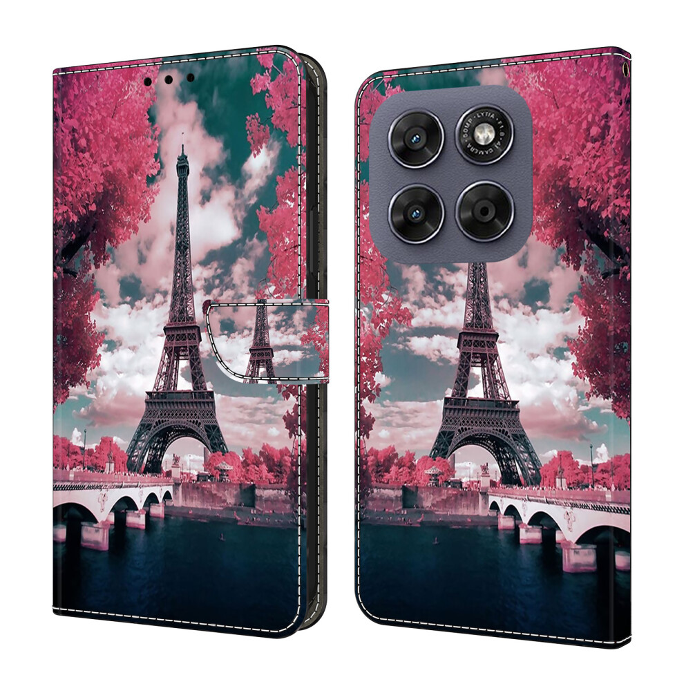 (Eiffel Tower) Wallet Case For Motorola Moto G17 Power 4G / G17 4G / G15 4G / G15 Power 4G Pattern Printing Stand Leather Flip Phone Co 6914294394704