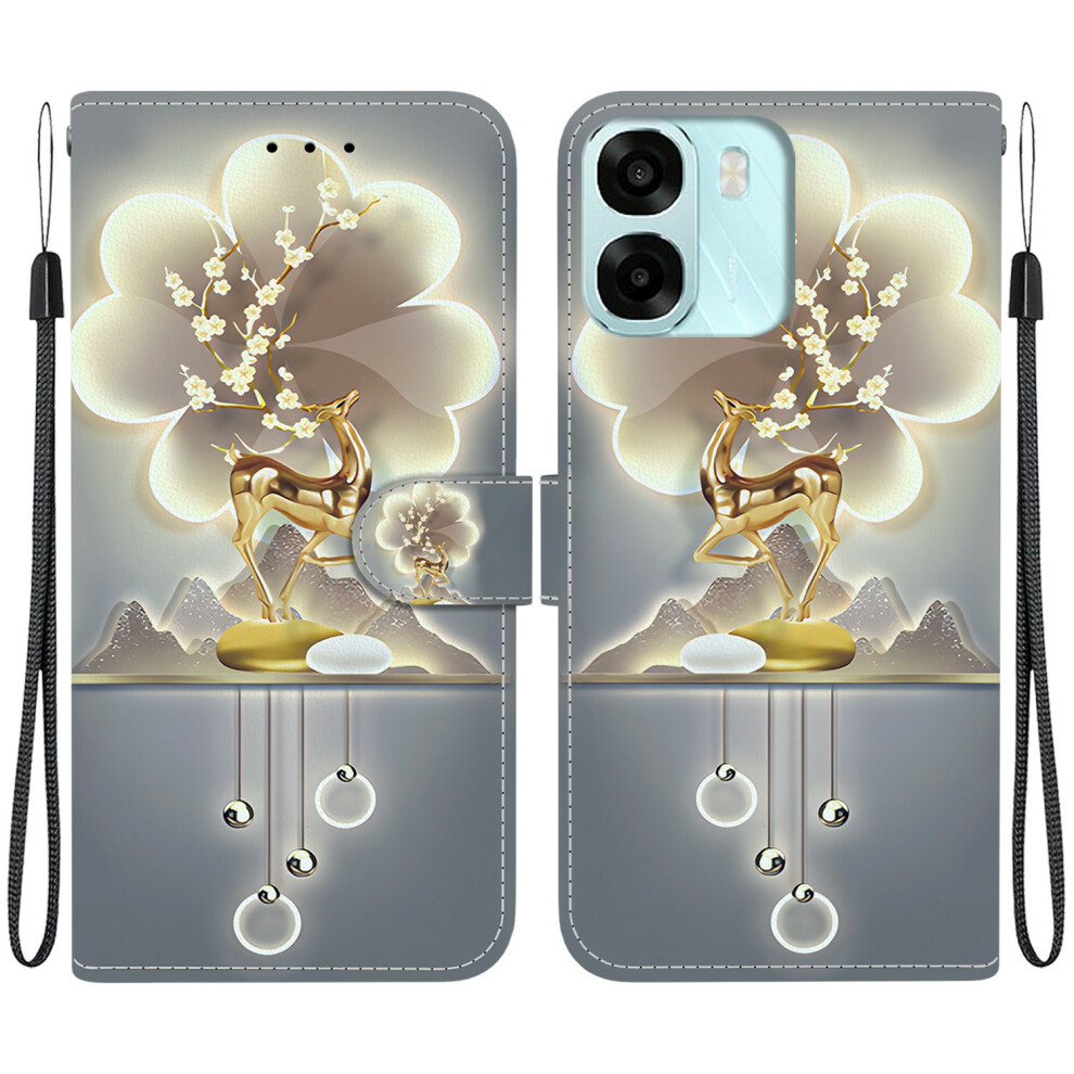(Sika Deer) For Oppo A6 5G (Global) / A6 4G / A6s 5G / A6s 4G / A6t Pro 4G / A6x 4G / A6x 5G Case Pattern Printing Leath 6914292098925