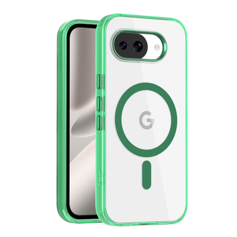 (Transparent ) For Google Pixel 10A Magnetic Case Tpu + Pc Transparent Phone Cover Green 6914294724020
