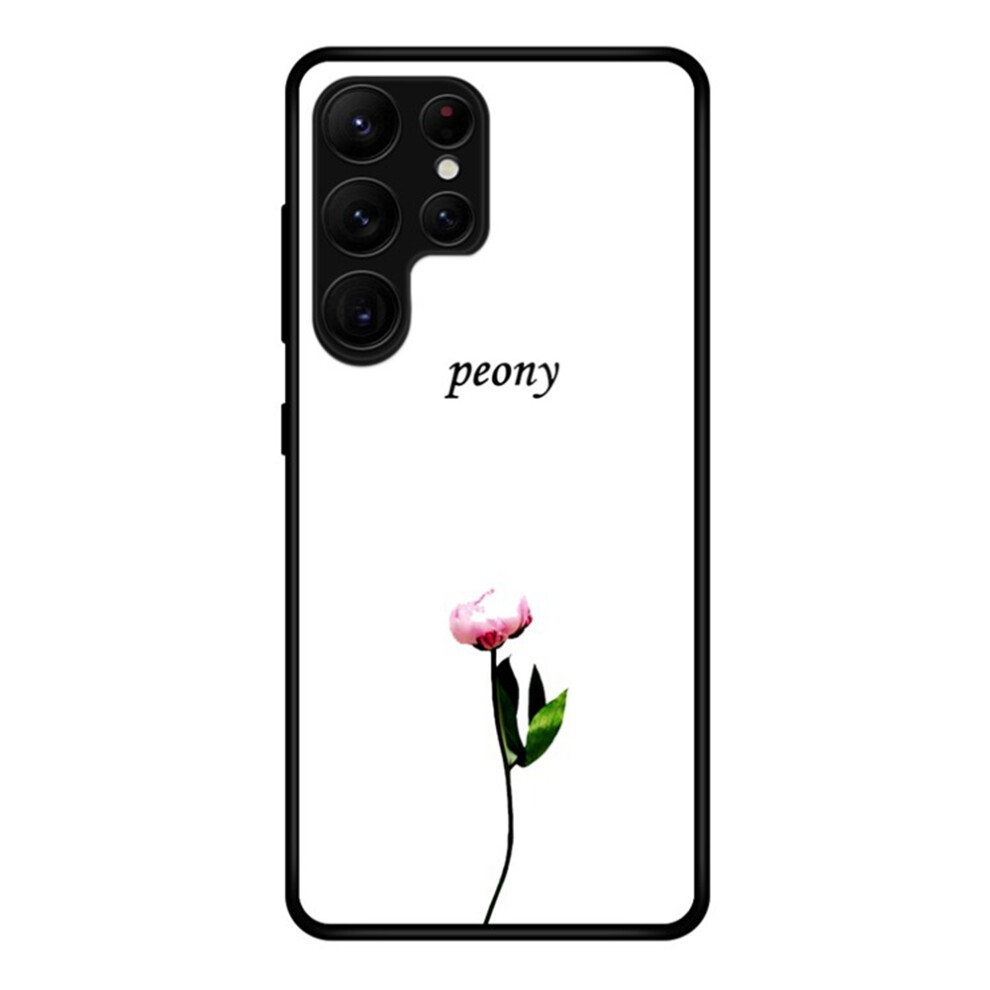 (Peony) For Samsung Galaxy S26 Ultra Case Tempered Glass + Pc + Tpu Phone Protector Pattern Printing 6914290089727