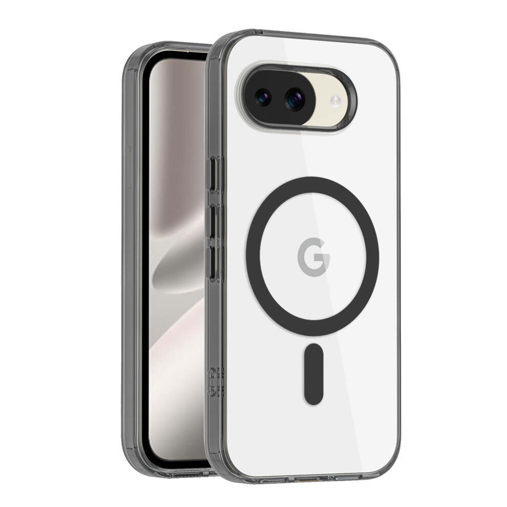 (Transparent ) For Google Pixel 10A Magnetic Case Tpu + Pc Transparent Phone Cover Black 6914295799768