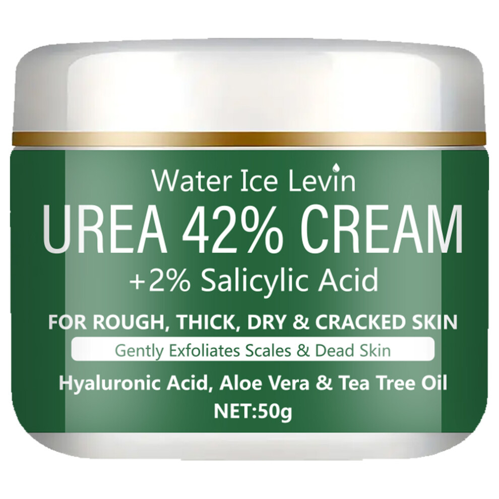 (WHITE) Intensive Repair Urea 42%   Salicylic Acid Cream. Treats Rough, Thick, Dry, & Cracked Skin. Hydrates, Exfoliates, Soothes
