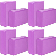 Yoga Blöcke 8 Pack,23X15X7,6Cm Yoga Block Übung Steine mit Hoher Dichte Aus EVA Schaum,Umwelt Freundlich und Leicht,Lila