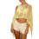 Elegant gebreid strandshirt met pailletten, polyester-Gele M 1