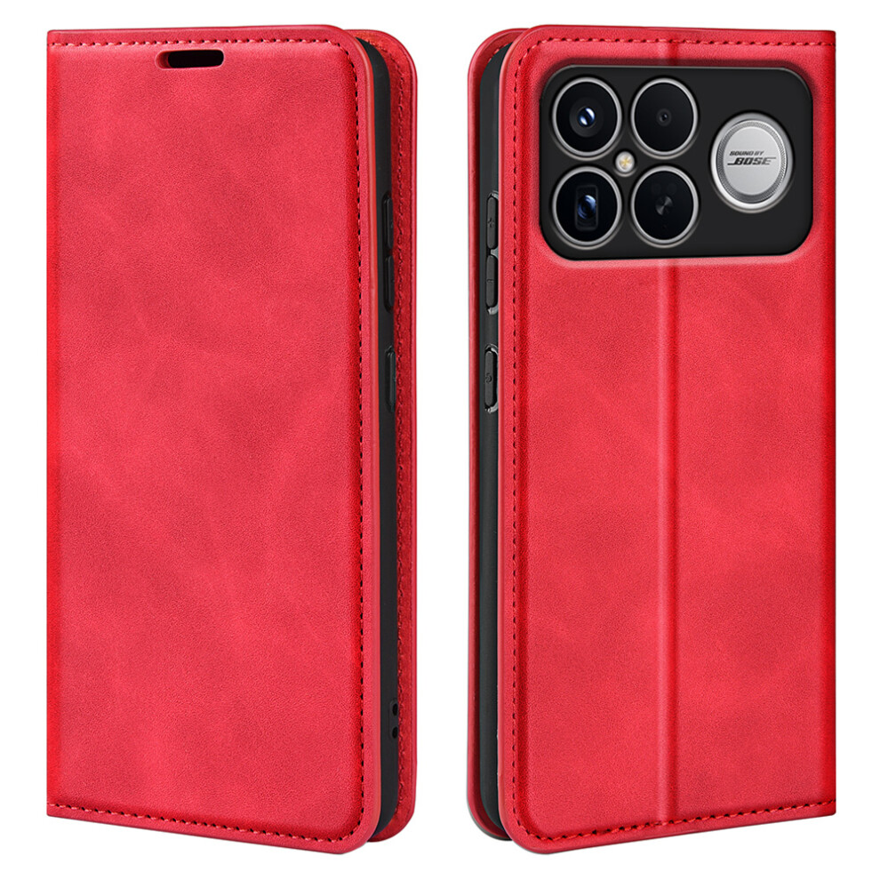 (Red) Phone Case For Xiaomi Mi K90 Pro Max 5G / Poco F8 Ultra Skin Touch Leather Wallet Cover Red 6914291616342