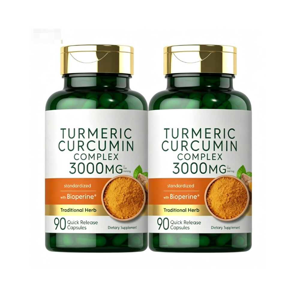 (90 Count (Pack of 2)) Turmeric Curcumin Supplement |90 Capsules | Herbal Complex | Non-GMO, Gluten Free Formula