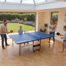 Charles Bentley 6ft9in 3/4 Junior Folding Table Tennis Table - Bats, Balls & Net