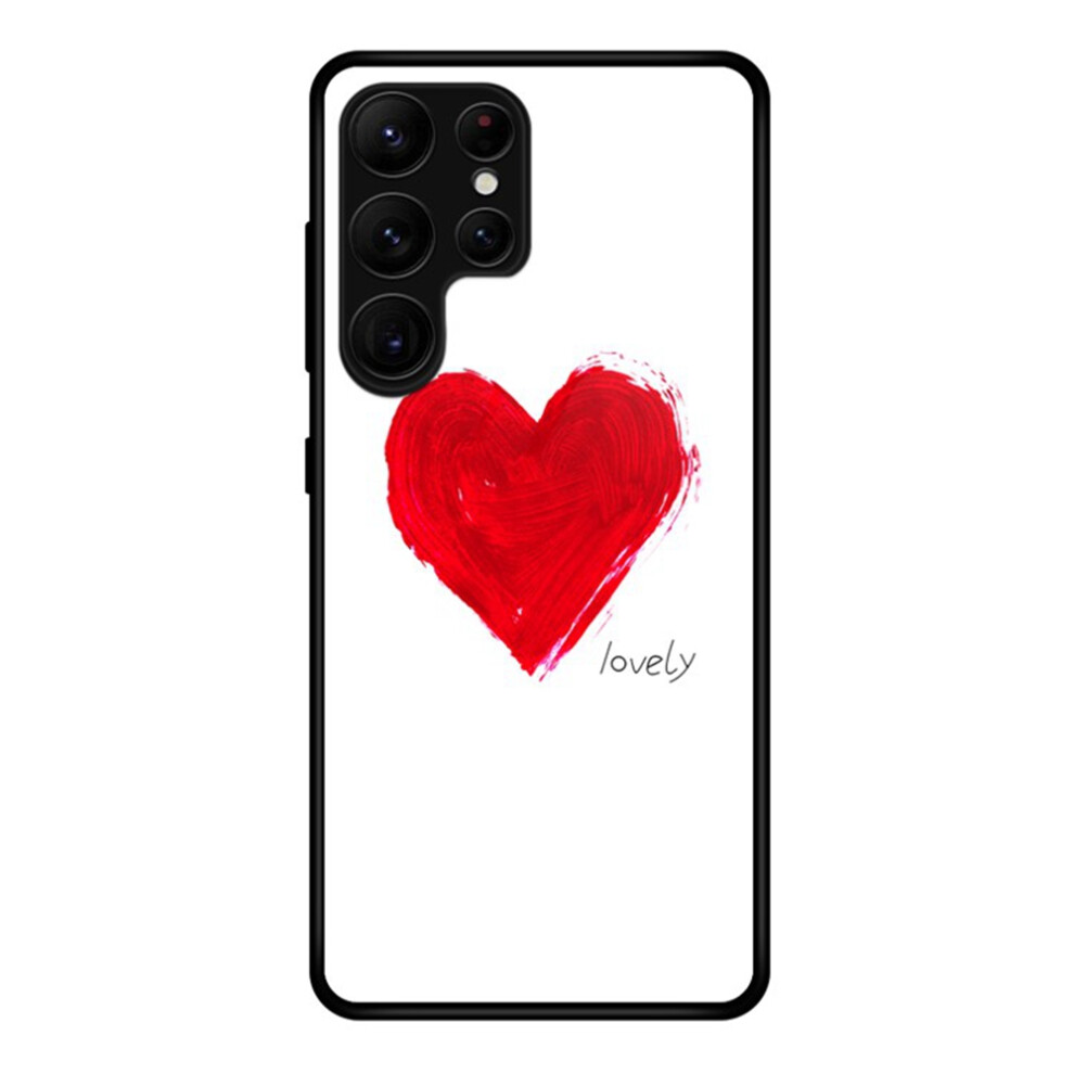(Lovely) For Samsung Galaxy S26 Ultra Case Tempered Glass + Pc + Tpu Phone Protector Pattern Printing 6914292597077