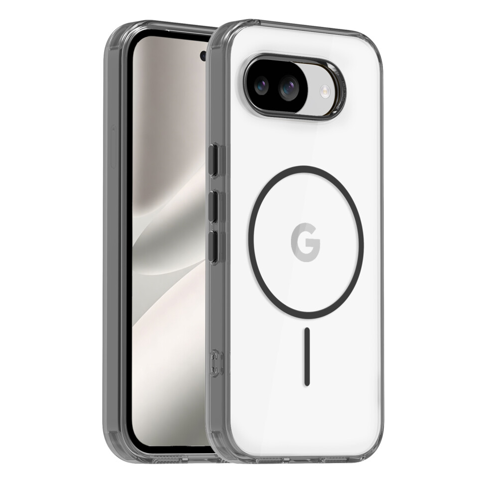 (Transparent ) For Google Pixel 10A Magnetic Case Tpu Pc Clear Phone Cover Black 6914295973465