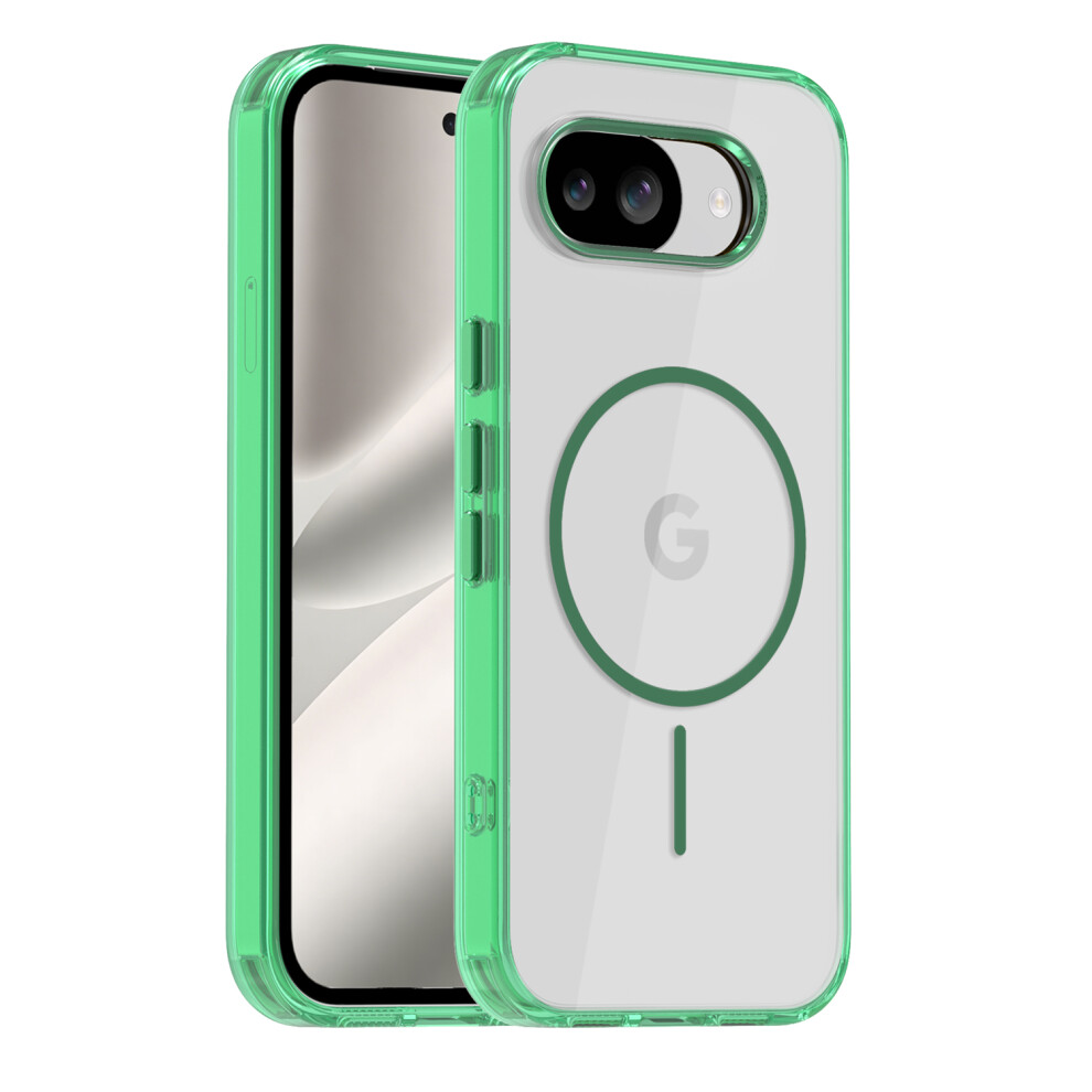 (Transparent ) For Google Pixel 10A Magnetic Case Tpu Pc Clear Phone Cover Green 6914290440252