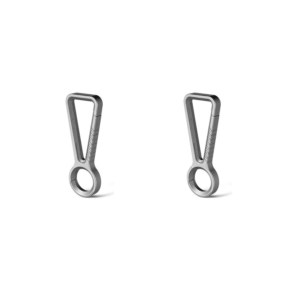 2X Titanium Carabiner Keychain Clip,Double-End Quick Release Hook,Key Holder With Titanium Key Ring 4713377840921