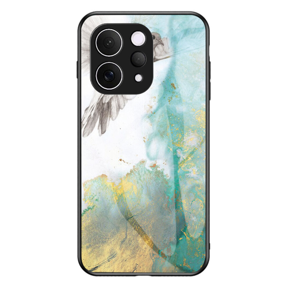 (Flying Pigeon Marble) Phone Case For Vivo V70 5G / S50 5G Marble Pattern Tempered Glass + Pc + Tpu Protective Phone Cover 6914297212258