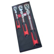 1/4" 3/8" 1/2" Drive Flexible Extendable-3piece set of black