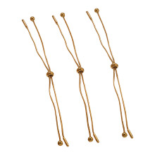 3 Pieces Adjustable Sliding Clasps For-Gold Round snake style1