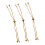 3 Pieces Adjustable Sliding Clasps For-Gold Round snake style1 1