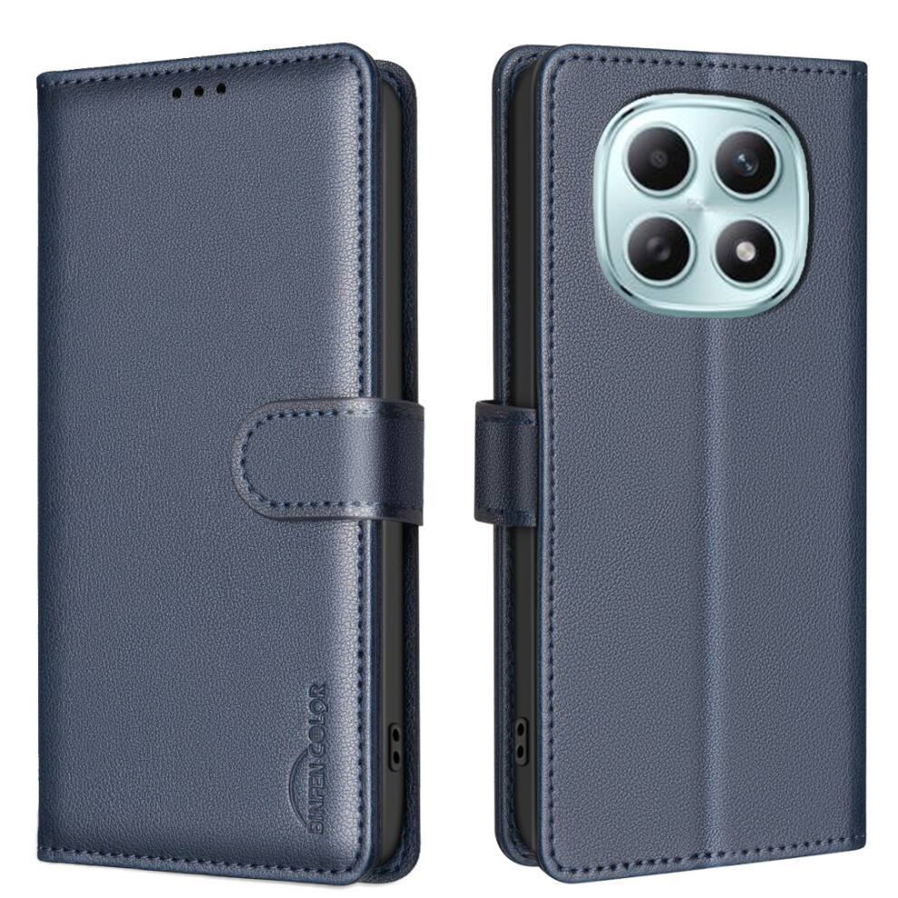 (Blue) For Xiaomi Poco M8 5G / Redmi Note 15 5G (Global) / 15 4G (Global) Leather Case Bf32 Wallet Rfid Blocking Phone Cover Blue 6914297635262