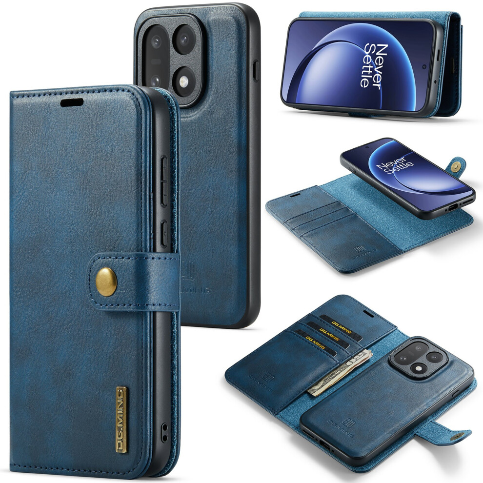 (Blue) For Oneplus 15 5G Case Detachable Wallet Stand Split Leather Phone Cover Blue 6914299282228