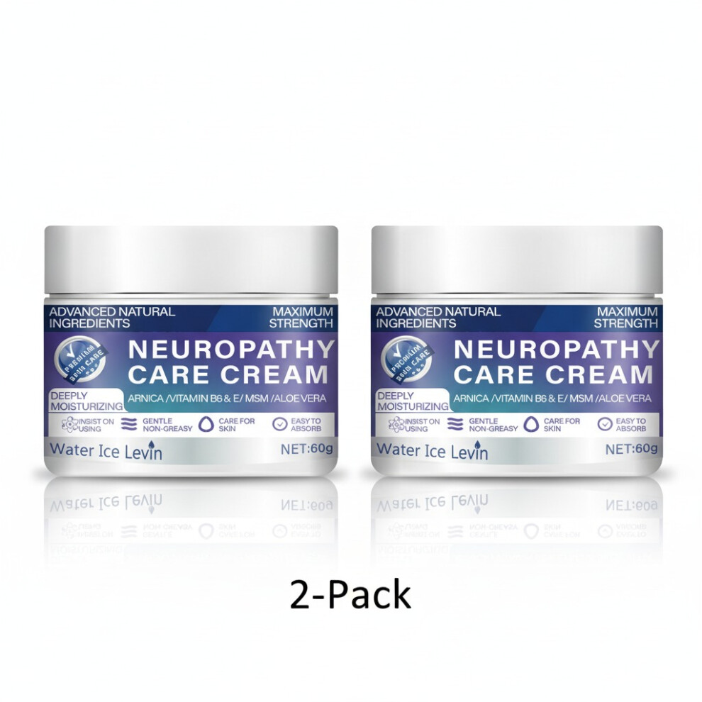 Cream (B) Water Ice Levin Maximum Strength Neuropathy - With Natural Ingredients (Arnica, Msm, Aloe) For Intensive 72-Hour Hydration