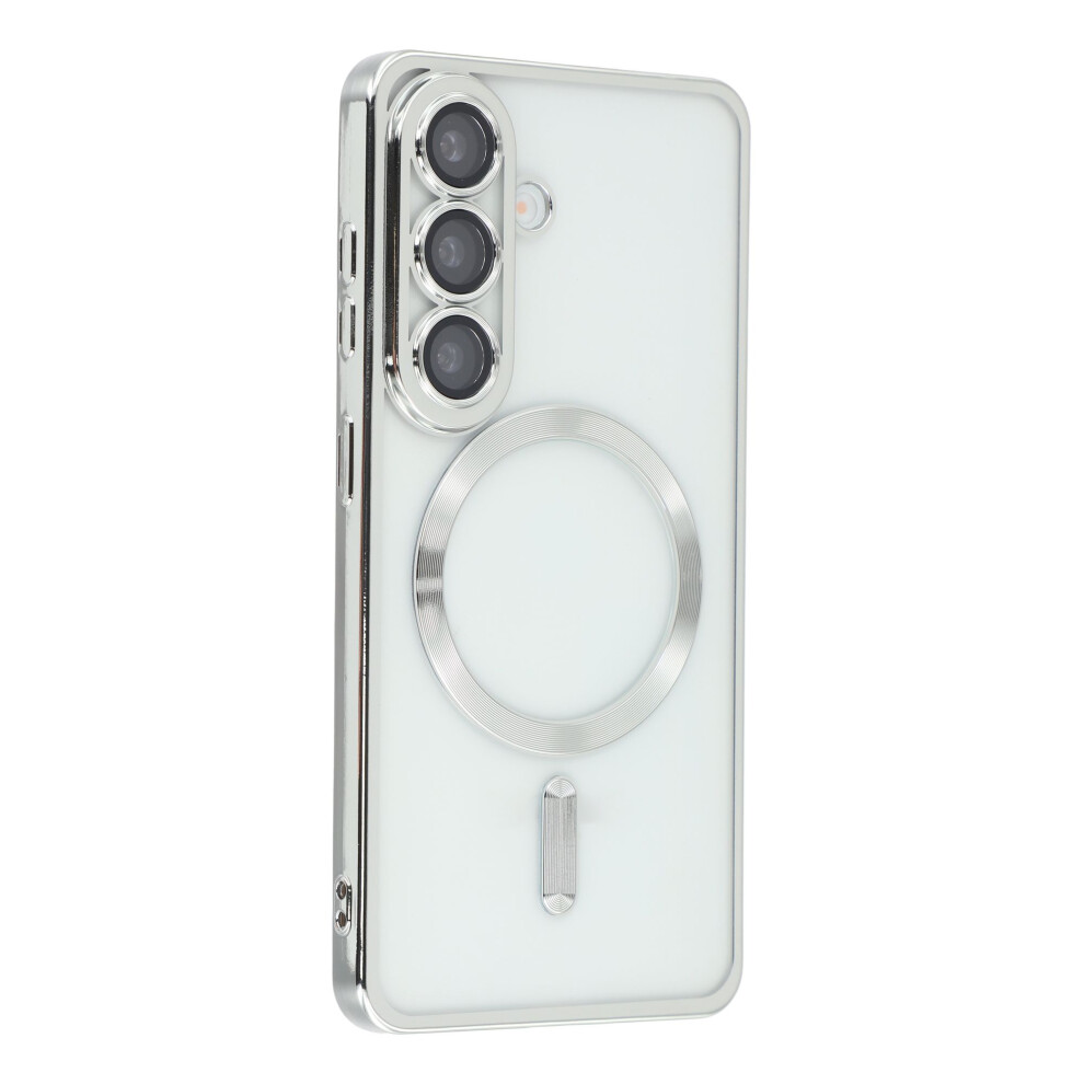 (Silver) Magnetic Case For Samsung Galaxy A15 5G / 4G Electroplated Tpu Phone Cover With Lens Film Silver 6914297384252