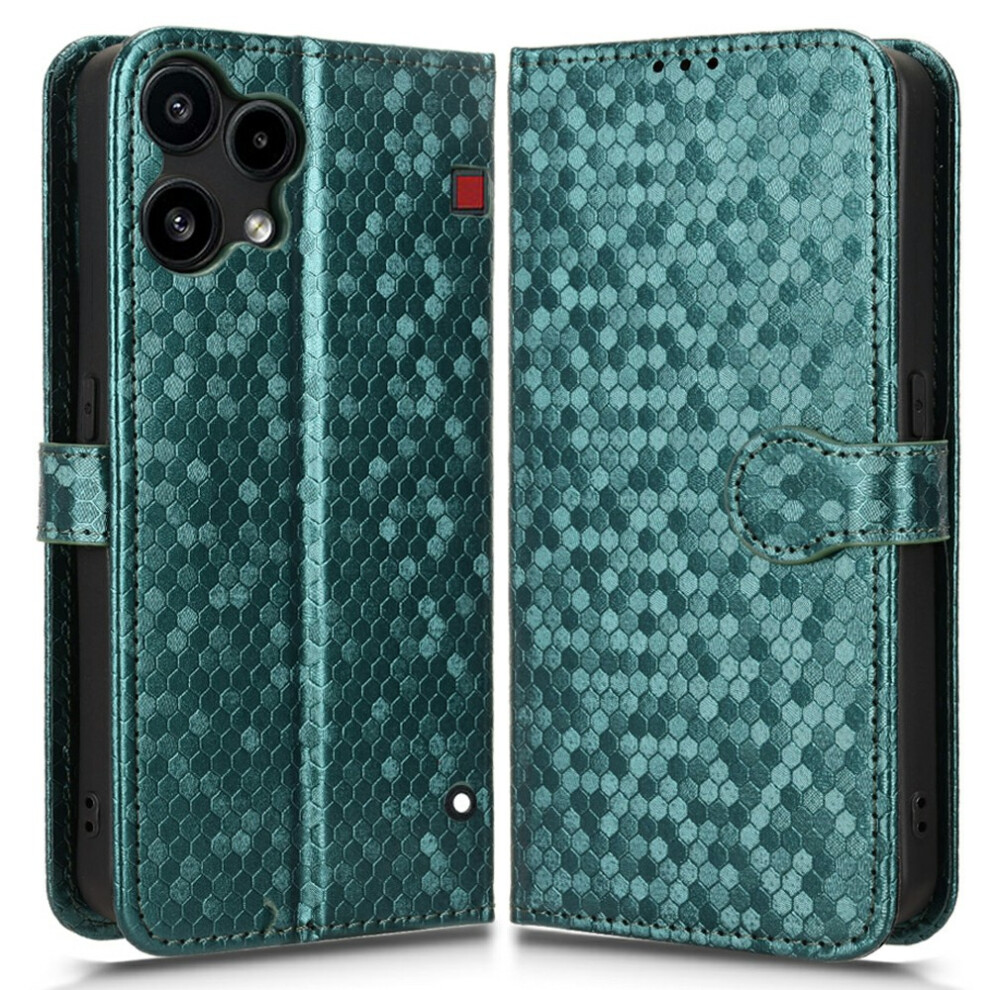 (Green) For Nothing Phone (3A) Lite 5G Wallet Case Dot Pattern Imprint Pu Leather Phone Cover With Wrist Strap Green 6914292451331