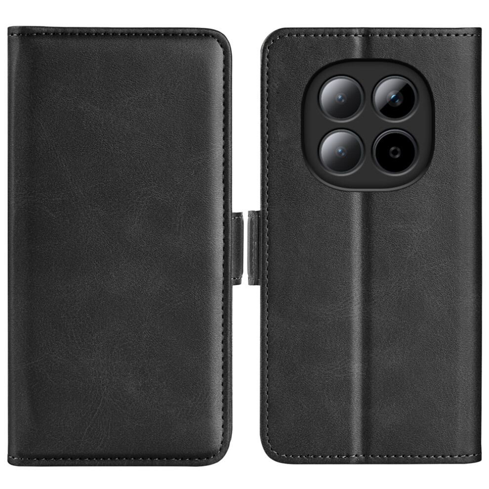 (Black) For Xiaomi Poco M8 5G / Redmi Note 15 5G (Global) Case Calf Texture Leather Wallet Phone Cover Black 6914296598407