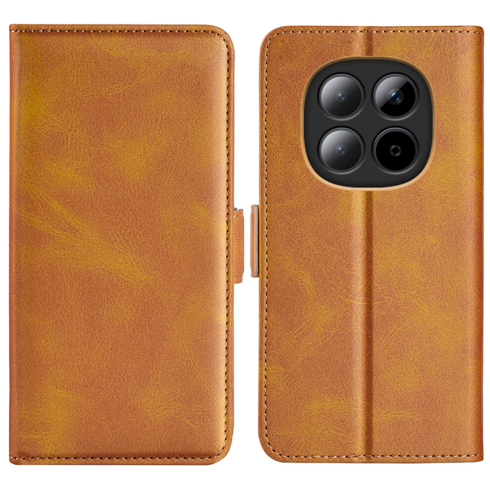 (Yellow) For Xiaomi Poco M8 5G / Redmi Note 15 5G (Global) Case Calf Texture Leather Wallet Phone Cover Yellow 6914298436486