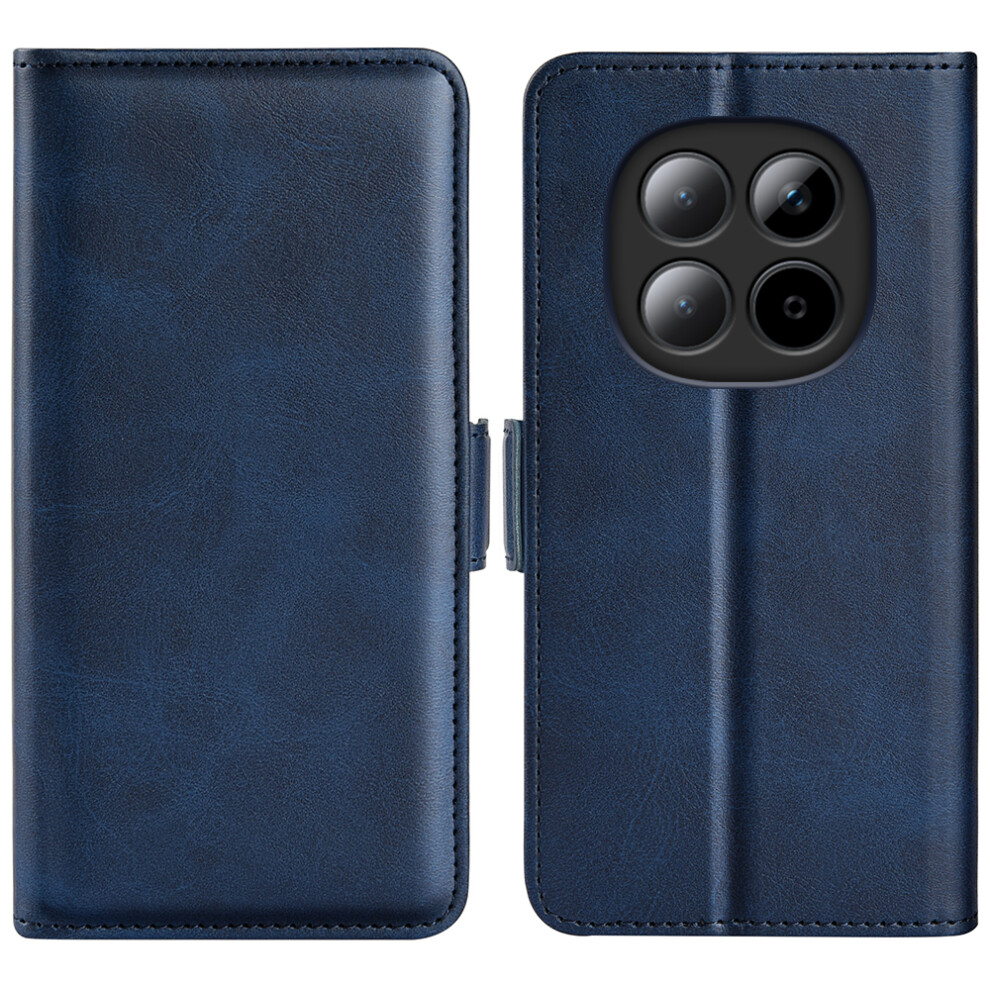 (Blue) For Xiaomi Poco M8 5G / Redmi Note 15 5G (Global) Case Calf Texture Leather Wallet Phone Cover Blue 6914294024861