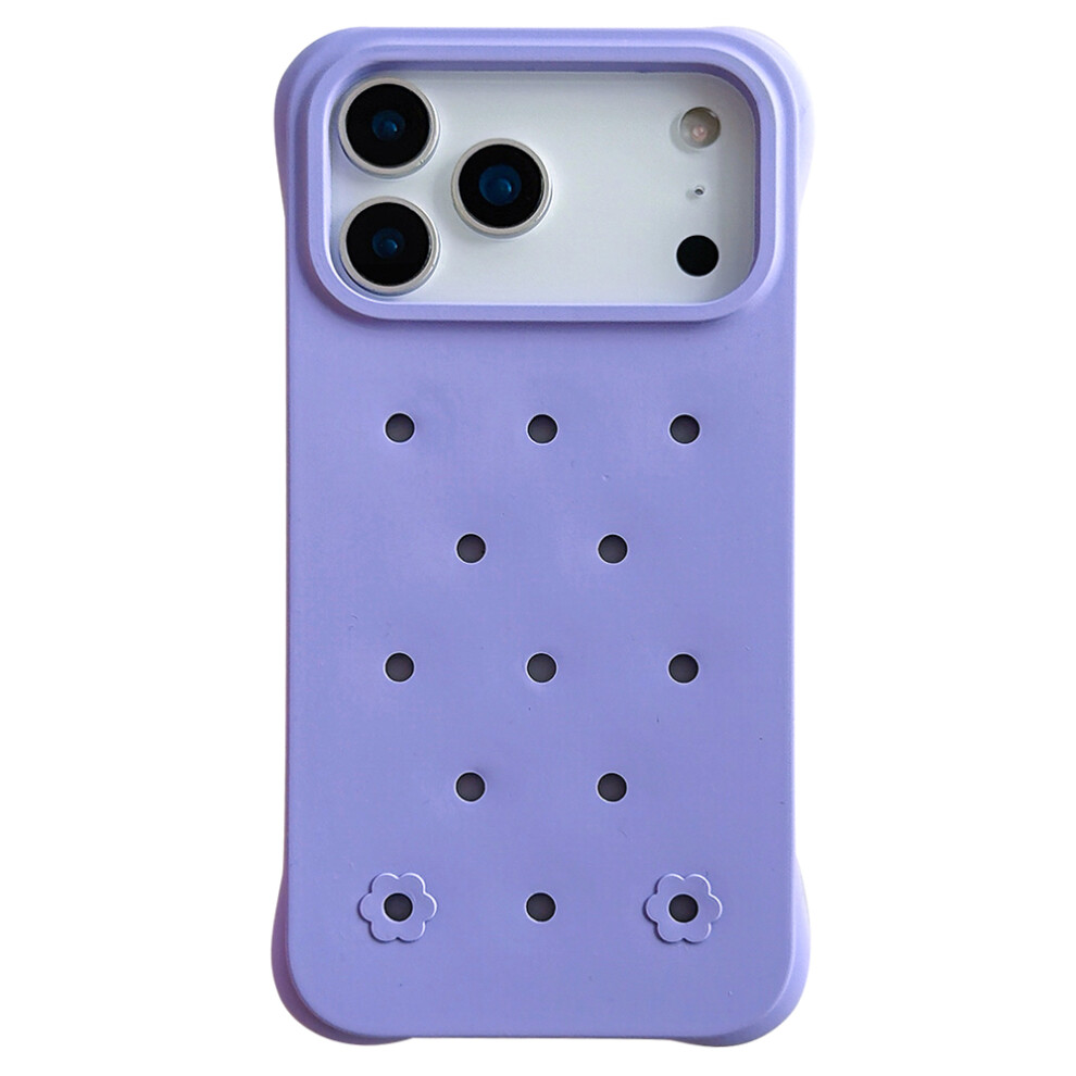 (Purple) For Iphone 17 Pro Max Case With Multi Holes Four Corners Shockproof Silicone + Pc Phone Back Cover Purple 6914299930143