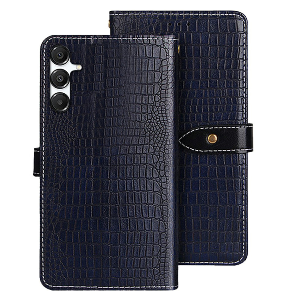 (Blue) For Samsung Galaxy S26 Case Crocodile Texture Pu Leather Flip Phone Cover Blue 6914296181647