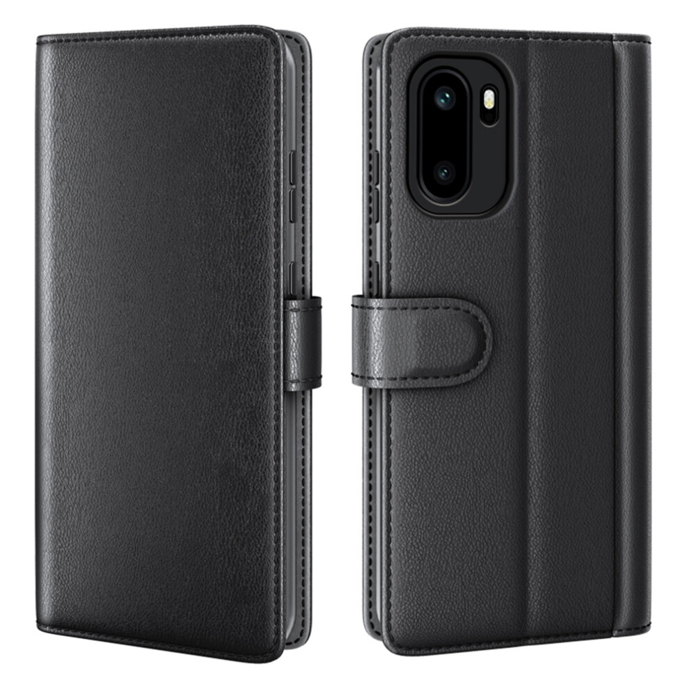 (Black) For Oneplus Ace 6 5G Case Genuine Split Leather Phone Cover With Wallet Stand Black 6914294217102