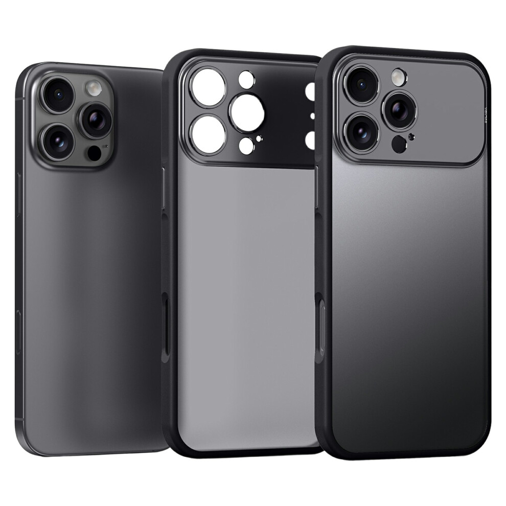 (Black) Sulada For Iphone 16 Pro Case Transfer To 17 Pro Pc Tpu Anti-Drop Phone Cover Black 6914299569442