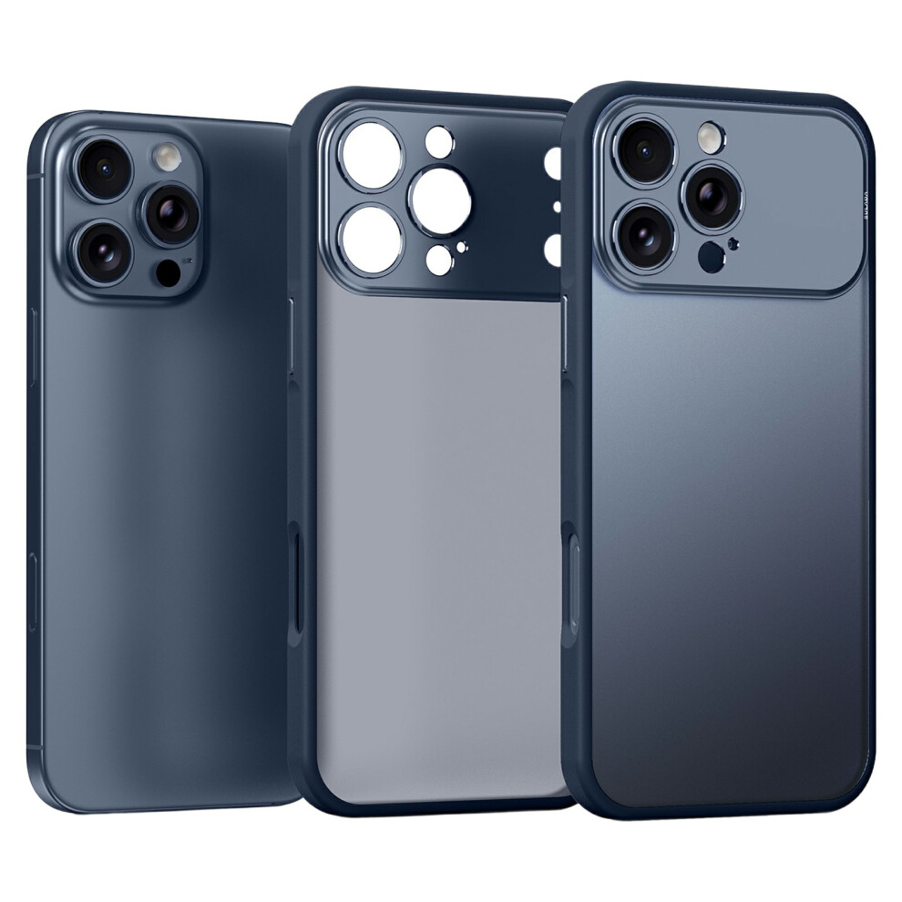 (Blue) Sulada For Iphone 16 Pro Case Transfer To 17 Pro Pc Tpu Anti-Drop Phone Cover Blue 6914294080683