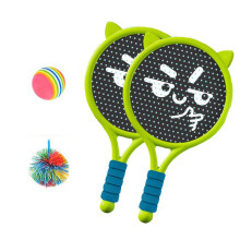 Badminton Rackets Balls Children Light weight Elastic-two green