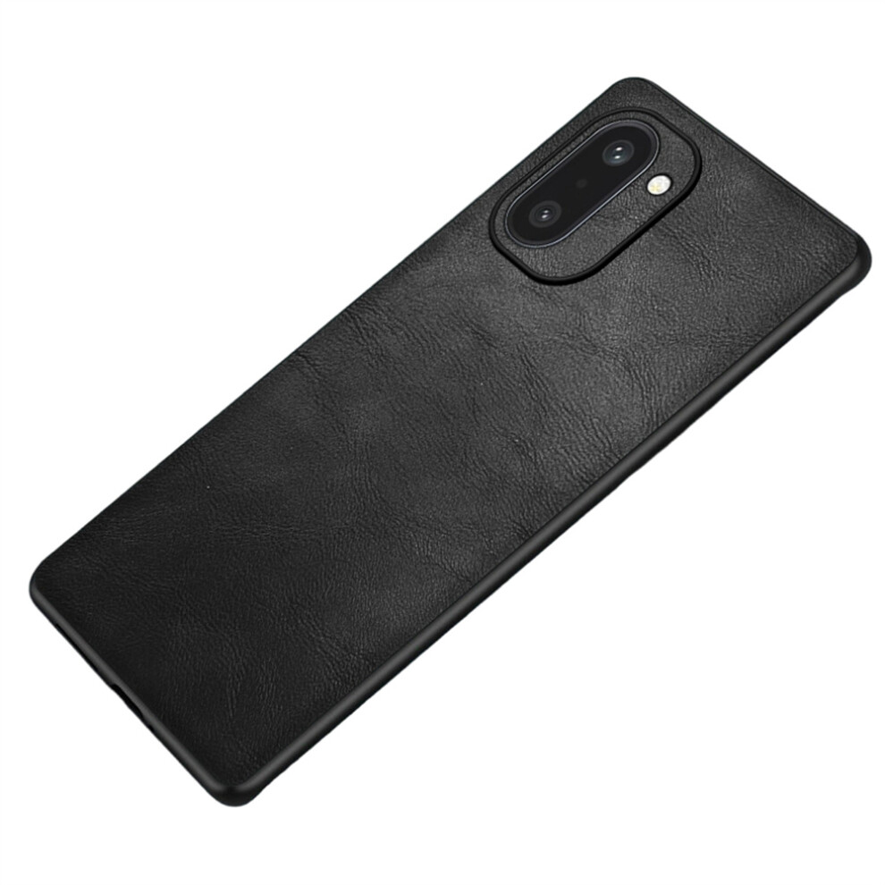 (Black) For Oneplus Ace 6T 5G Case Retro Leather Coated Pc + Tpu Phone Cover Black 6914292663024