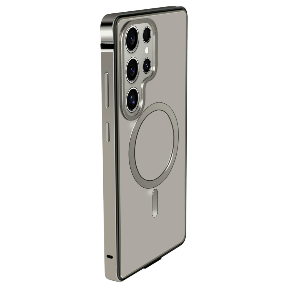 (Grey) For Samsung Galaxy S25 Ultra Aluminum Alloy Magnetic Case Shockproof Phone Cover Grey 6914290930463