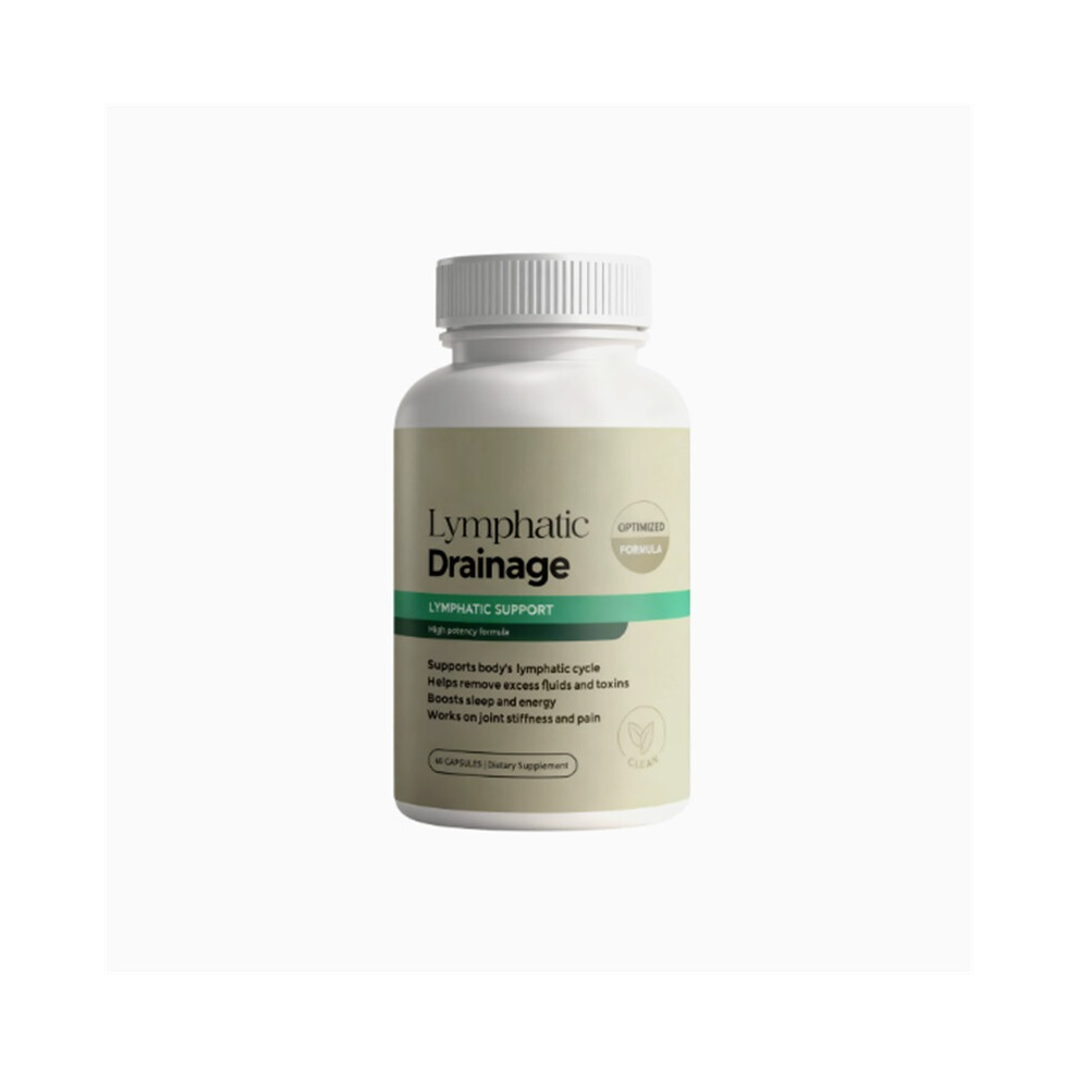 (60 Count (Pack of 1)) Lymphatic Drainage CapsulesâNatural Herbal Blend with Dandelion, Burdock, Kelp&Echinacea,60 Capsules