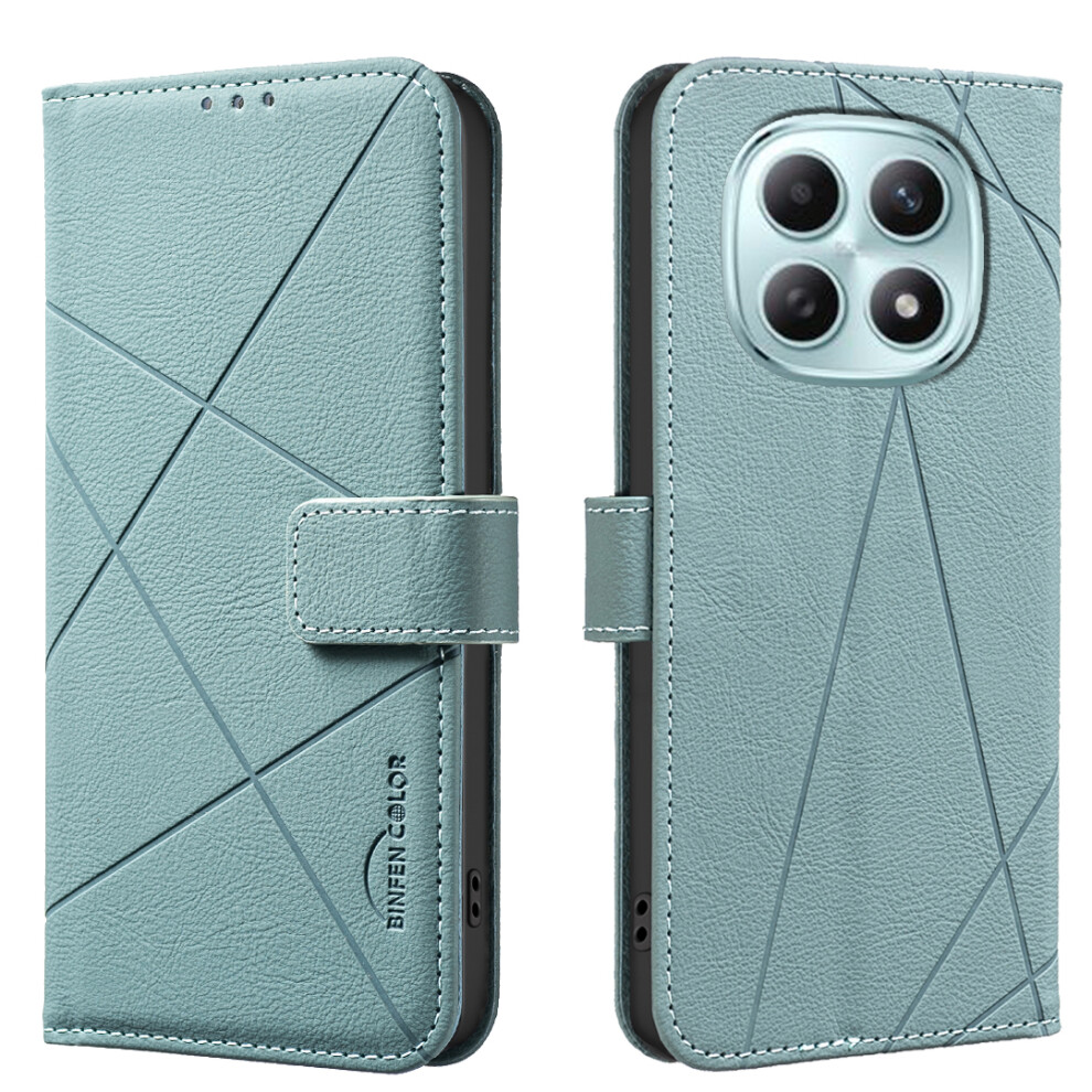 (Green) For Xiaomi Poco M8 5G / Redmi Note 15 5G (Global) / 15 4G (Global) Case Bf35 Geometry Imprinted Leather Phone Cover Rfi Green 6914297681405