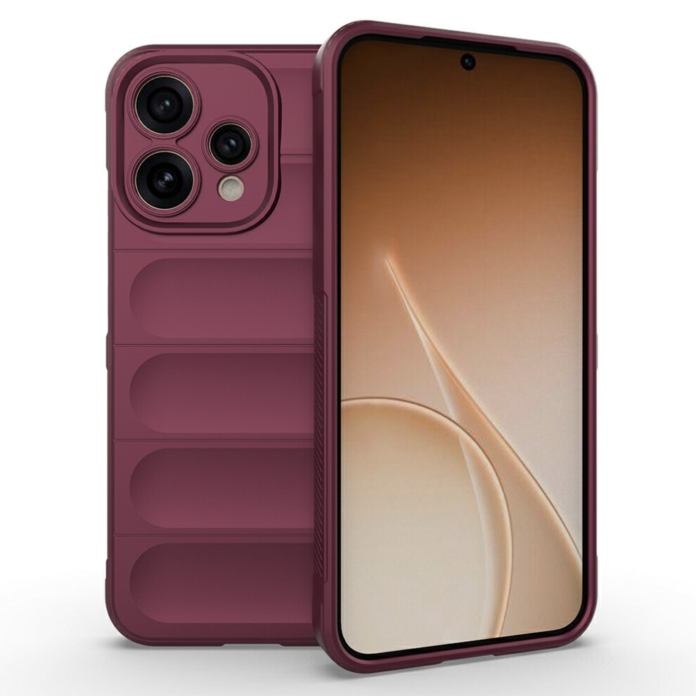 (Wine ) Phone Case For Oppo Reno15 5G (Global) / Reno15c 5G (China) Shockproof Soft Tpu Rugged Back Cover Red 6914294546288